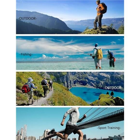 Men's Athletic Hoodies Long Sleeve Fishing Shirts for Men UPF 50+ SPF - Picture 6 of 8